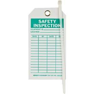   Polyester, Green On White Color Safety Inspection Tag (Pack Of 10