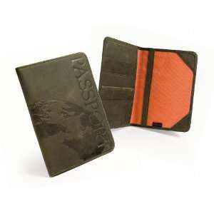   Leather Collection Passport Wallet Holder Case   Brown Electronics