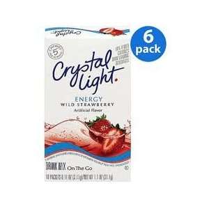 Crystal Light Energy Wild Strawberry Drink Mix On The Go 15 0.11 oz (6 