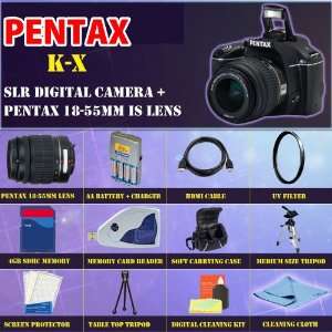  Pentax K x Digital SLR (Black) with Pentax 18 55mm Lens 