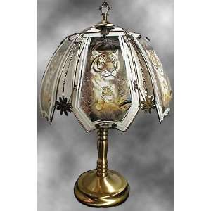 Tiger Touch Lamp 3 with Antique Brass Base