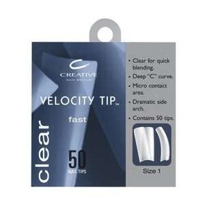  CND Clear Velocity Tips 50 ct. Tip # 7 Health & Personal 