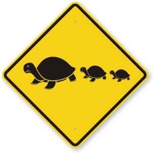 Turtle Crossing Graphic with Baby Turtle Engineer Grade Sign, 18 x 18 