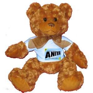   MY MOTHER COMES ANIYA Plush Teddy Bear with BLUE T Shirt Toys & Games