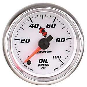 Auto Meter 7153 C2 2 1/16 0 100 PSI Full Sweep Electric Oil Pressure 