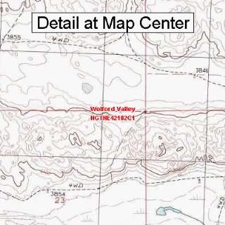 USGS Topographic Quadrangle Map   Wolford Valley, Nebraska (Folded 