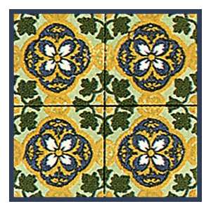 Arts and Crafts Geometric Gold Green from Tile Counted Cross Stitch 