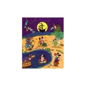  Mickey Mouse Pirate Stickers (4 Sheets) Toys & Games