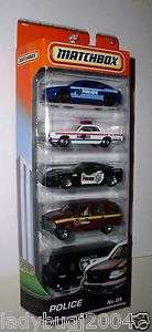 Matchbox POLICE 5 Pack 2011 Boone County Sheriff, SWAT And State 