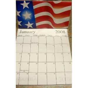  2008 2009, 2 Year Flying American Flag Pocket Secretary 