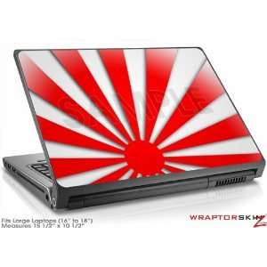  Large Laptop Skin Rising Sun Japanese Red: Electronics