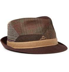 Etro Patchwork Wool Blend Trilby Hat