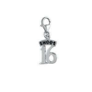  Sterling Silver Sweet 16 Charm Jewelry
