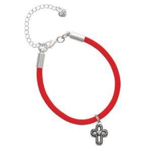 Cross with Rope Border and Heart Charm on a Scarlett Malibu Charm 