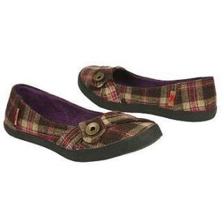 Womens Nomad Street Brown Plaid Shoes 