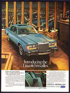1977 Lincoln Versailles 4 door Sedan photo car print ad  