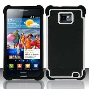 WHITE TRIPLE LAYER HYBRID IMPACT CASE PHONE COVER AT&T SAMSUNG GALAXY 
