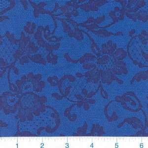  45 Wide Lace Shadows Royal Blue Fabric By The Yard: Arts 