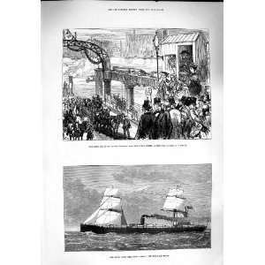   1877 Lord Mayor London Steam Ferry Thames German Ship