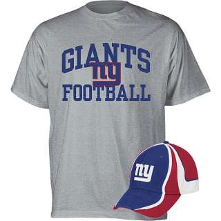 New York Giants Tees Reebok New York Giants Adjustable Hat and T Shirt 