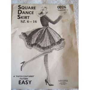 SQUARE DANCE SKIRT SIZE 6 16 #0026 PATRICIA EASY SEWING PATTERN
