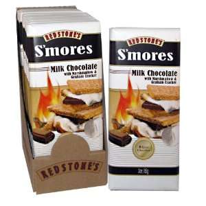 Redstones Smores Milk Chocolate Bar (Pack of 12)  Grocery 