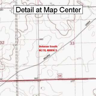  USGS Topographic Quadrangle Map   Delavan South, Illinois 