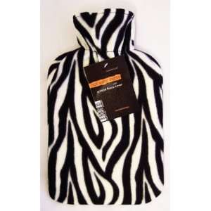  Hot Water Bottle with Printed Fleece Cover (Zebra 