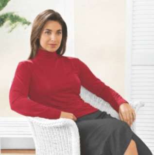 Damen Rollkragen Pullover Single Jersey rot Größe 46/48, NEU in 