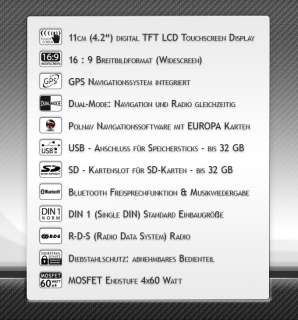 top features single din autoradio mit digitalem indash touchscreen usb