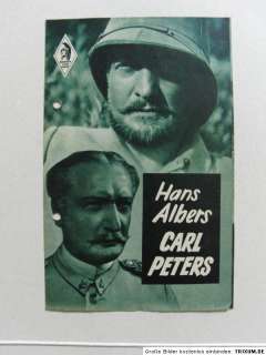 Handzettel Carl Peters Hans Albers Bavaria Filmkunst 1941  