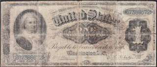 Affordable Imperfect 1886 $1 ORNATE BACK MARTHA Silver Certificate 