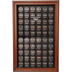 Minnesota Wild 60 Puck Cabinet Style Display Case, Brown  