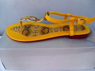 Danielle De Cola Lizzy Thong Sandal Yellow 10 M  