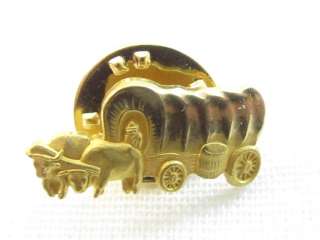 Vintage CTO 10k Gold Filled Ox Chariot Tie PIN tack  