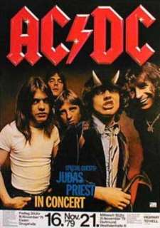 AC/DC IN CONCERT 1979 ORIGINAL KONZERTPLAKAT POSTER RAR  