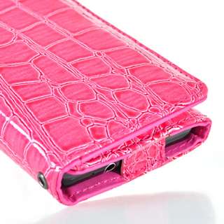 Rosa Leder Brieftasche Tasche Schutz Hülle Case für Sony Ericsson 