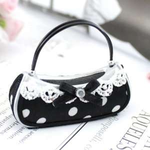    Black Polka Dot Romance Handbag Card Holder: Home & Kitchen