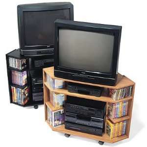    Corner Multimedia Stand & Storage Unit // Color BLACK Electronics