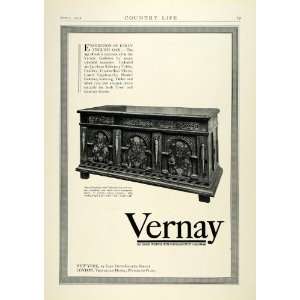 1930 Ad Elizabethan Oak Coffer Vernay Old English Furniture Home Decor 