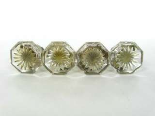 Vintage Crystal Glass Drawer Knobs Pulls  