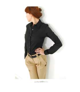   Basic shirt collar blouse, Stylish, Chic, Career Woman, Korea / WITHST