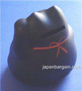 Japanese Ceramic Black Maneki Neko Lucky Cat #KT6 BC  