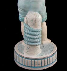   PORCELAIN BISQUE FIGURINE CA.1880s SAILOR BOY WITH SEASHELL  