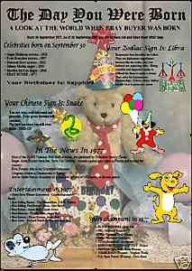 DAY YOU WERE BORN PERSONAL BIRTH CERTIFICATE KIT 08 CD  