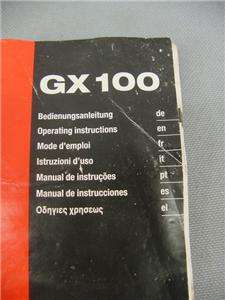 Hilti GX100 Gas Operated Shooter Operating Manual  