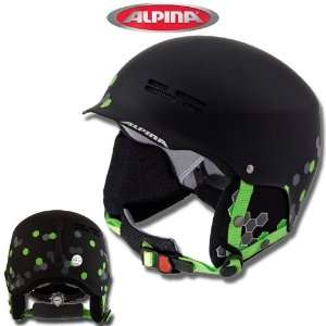 ALPINA Skihelm Snowboardhelm SPAM CAP schwarz/grün/matt  