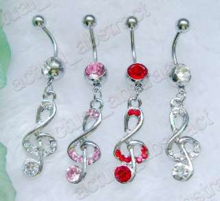 wholesale music dangling pierced navel jewelry free16G  