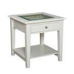    Panorama White Rectangle End Table  