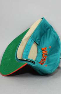 Vintage Deadstock Miami Dolphin Snapback HatTealOrange  Karmaloop 